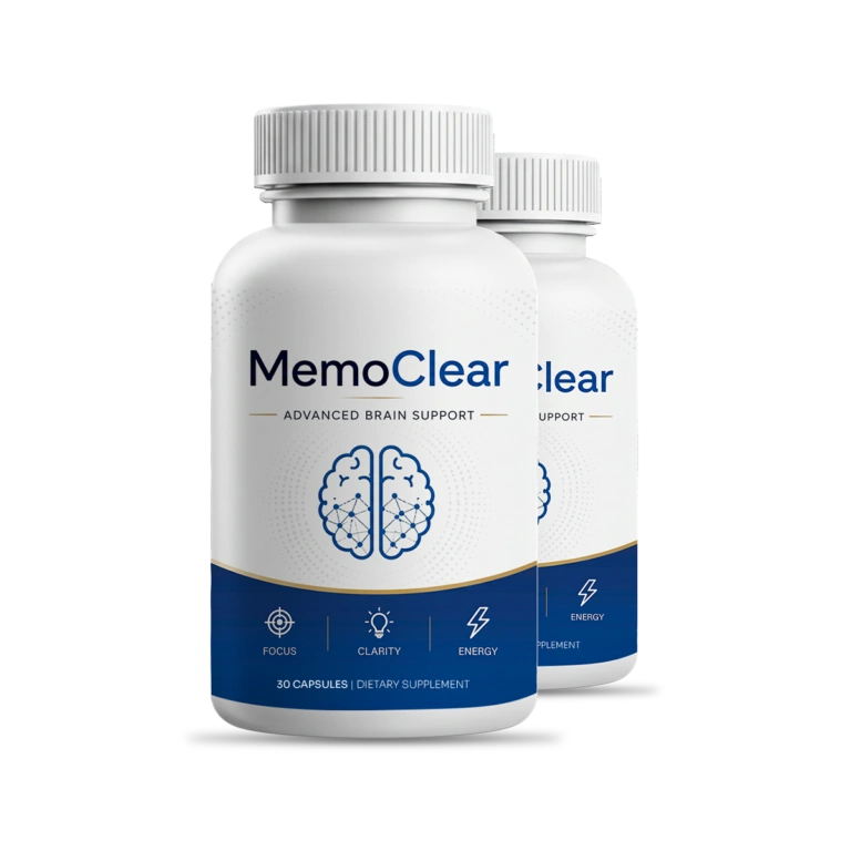 MemoClear 2-bottle 60-day supply — natural brain health formula with L-Arginine L-Citrulline Niacin and Beta-Alanine