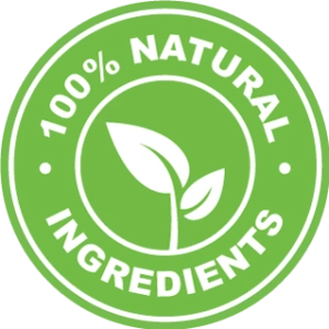 MemoClear 100% all natural ingredients badge