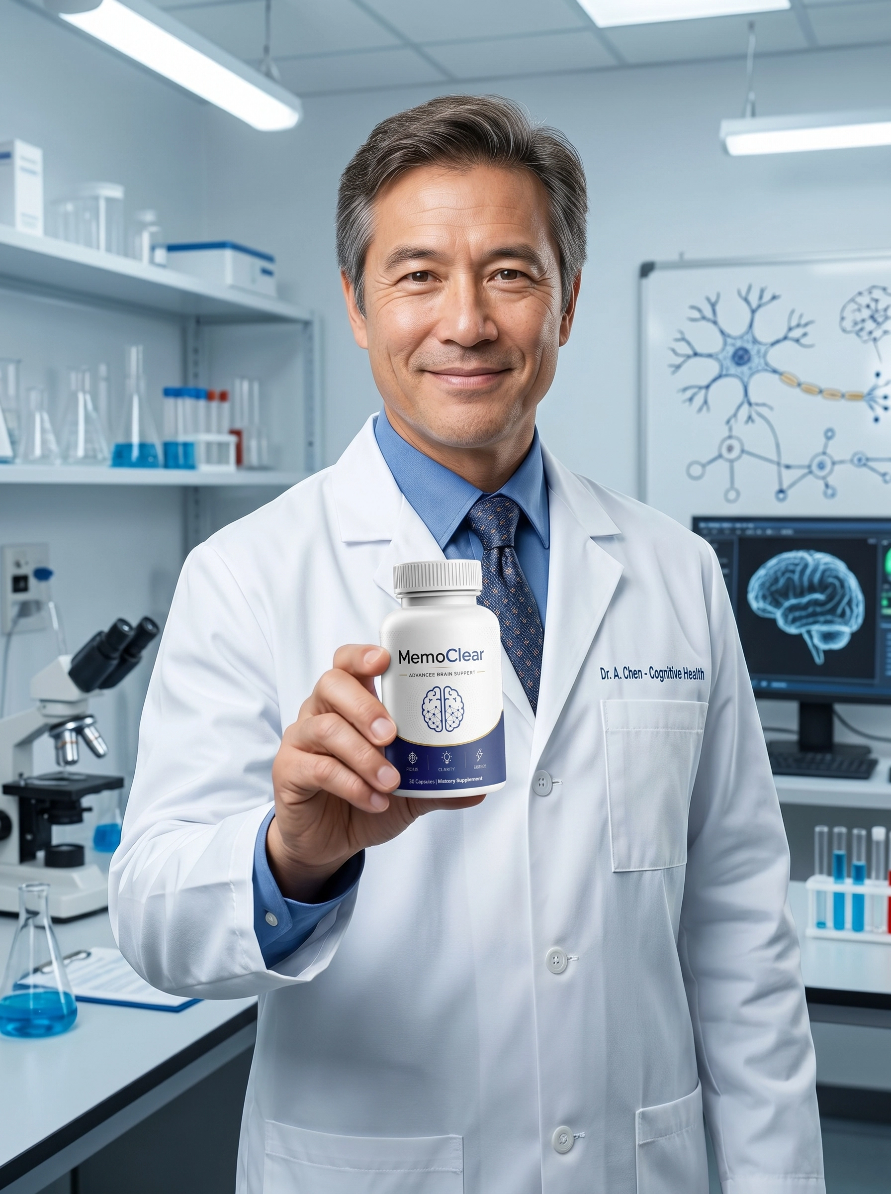 Independent health expert reviewing MemoClear natural brain health and memory support formula